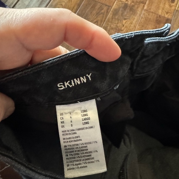 American Eagle Black Skinny 360 Super Stretch Denim Jeans - Picture 5 of 6